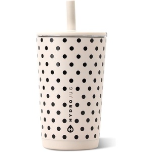 image:imageHydroJug Everyday Tumbler 14 oz CeramicLined Straw Cup Noir SatinFrench Vanilla