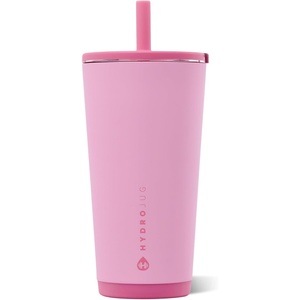 image:imageHydroJug Everyday Tumbler 14 oz CeramicLined Straw Cup Noir SatinPetal