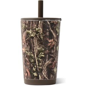image:imageHydroJug Everyday Tumbler 14 oz CeramicLined Straw Cup Noir SatinWoodland